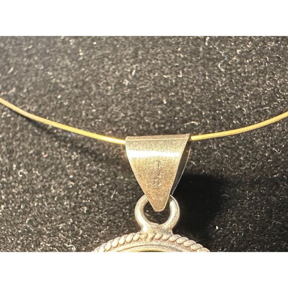 Sterling Silver and Turquoise Pendant 7 grams - Picture 3 of 6